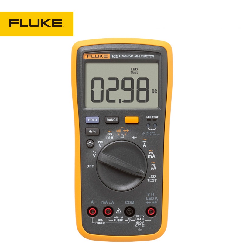 福禄克/FLUKE 18B+可测发光二极管 数字万用表